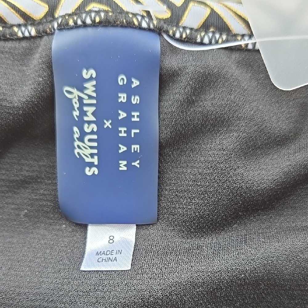 NWT Ashley Graham × Swimsuits For All Hi-Rise Open-side Bikini Bottom US 8 - Picture 7 of 8